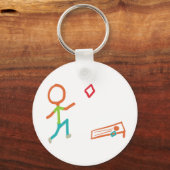 Cornhole Stickman Sleutelhanger (Achterkant)