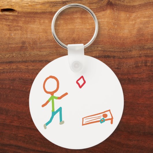 Cornhole Stickman Sleutelhanger (Voorkant)