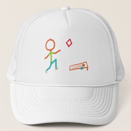Cornhole Stickman Trucker Pet (Voorkant)