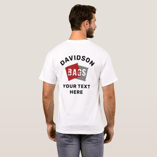 Cornhole Tassen gepersonaliseerd T-shirt (Achterkant volledig)