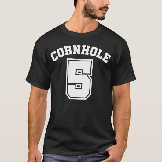 Cornhole Team Atleet EEN tot VIJF 5 T-shirt (Voorkant)