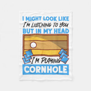Cornhole Team Bean Bag Speler Kampioen Ik Lijk L Fleece Deken
