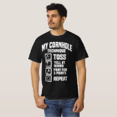 Cornhole Technique Throwing Technique Cornhole T-shirt (Voorkant volledig)