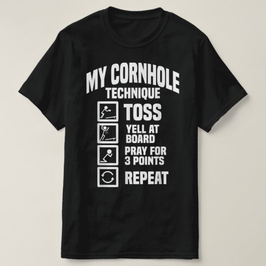 Cornhole Technique Throwing Technique Cornhole T-shirt (Design voorkant)