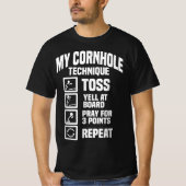 Cornhole Technique Throwing Technique Cornhole T-shirt (Voorkant)