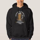 Cornhole Time Sinkin' & Drinkin' Beer Hoodie (Voorkant)