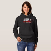 Cornhole Tournament Cornstar Corn Hole Rood Wit Hoodie (Voorkant volledig)