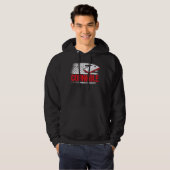 Cornhole Tournament Cornstar Corn Hole Rood Wit Hoodie (Voorkant volledig)