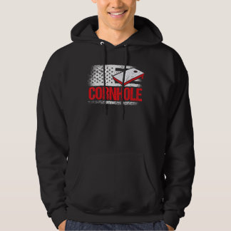 Cornhole Tournament Cornstar Corn Hole Rood Wit Hoodie