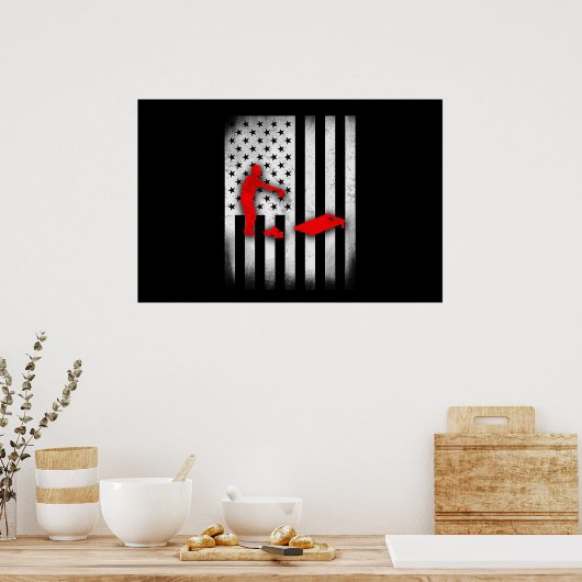 Cornhole VS Vlag Poster (Keuken)