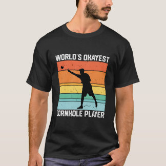 Cornhole Werelds Okéste Cornhole Speler T-shirt