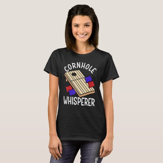 Cornhole Whisperer Corn Hole T-shirt (Voorkant volledig)