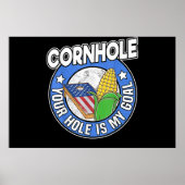 Cornhole Your Hole is mijn doel Amerikaanse vlag Poster (Voorkant)