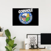Cornhole Your Hole is mijn doel Amerikaanse vlag Poster (Thuiskantoor)