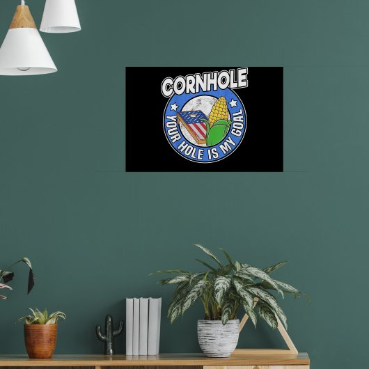 Cornhole Your Hole is mijn doel Amerikaanse vlag Poster (Woonkamer 1)