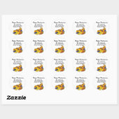 Cornicopia - Happy Thanksgiving Adresetiketten Ronde Sticker (Vel)