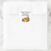 Cornicopia - Happy Thanksgiving Adresetiketten Ronde Sticker (Tas)
