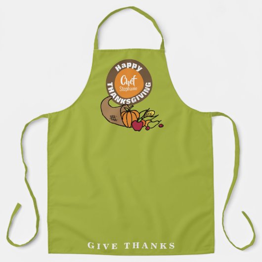 Cornicopie Thanksgiving | Aangepaste feestdag Schort (Voorkant)