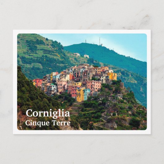 CORNIGLIA - Cinque Terre - Italië - PANORAMA Briefkaart (Voorkant)