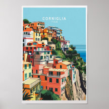 Corniglia Italië Coast Travel Print - Mooie Ita