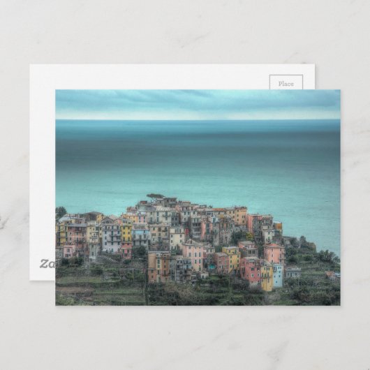 Corniglia on the cliffs, Cinque Terre Italië Briefkaart (Voorkant / Achterkant)