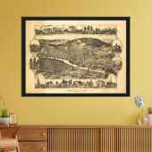 Corning New York (1882) Canvas Afdruk (Insitu (Woonkamer))