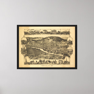 Corning New York (1882) Canvas Afdruk