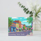 Corning, New York, VS Briefkaart (Staand voorkant)