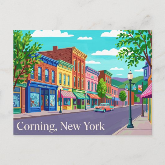Corning, New York, VS Briefkaart (Voorkant)