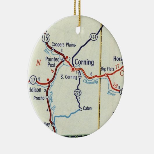 Corning NY Keramisch Ornament (Rechts)