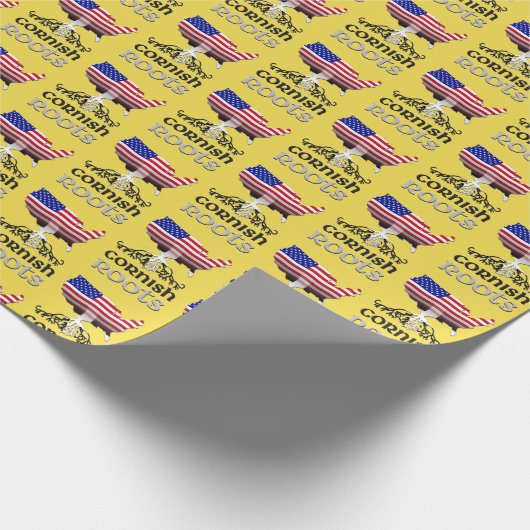 Cornish American Ancestry Roots Cadeaupapier (Hoek)