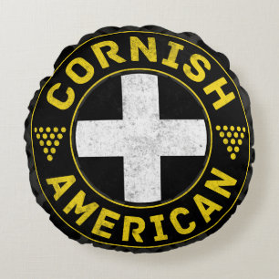 Cornish American Flag Ensign Rond Kussen
