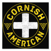 Cornish American Flag Foto Afdruk (Voorkant)