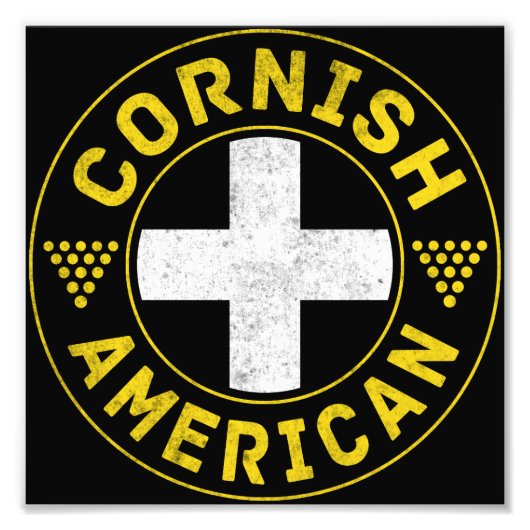 Cornish American Flag Foto Afdruk (Voorkant)