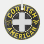 Cornish American Flag Glas Ornament (Voorkant)