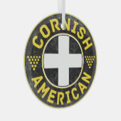 Cornish American Flag Glas Ornament (Voorkant Rechts)