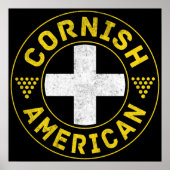 Cornish American Flag Poster (Voorkant)