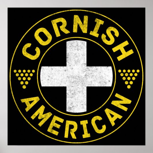 Cornish American Flag Poster (Voorkant)