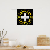 Cornish American Flag Poster (Keuken)