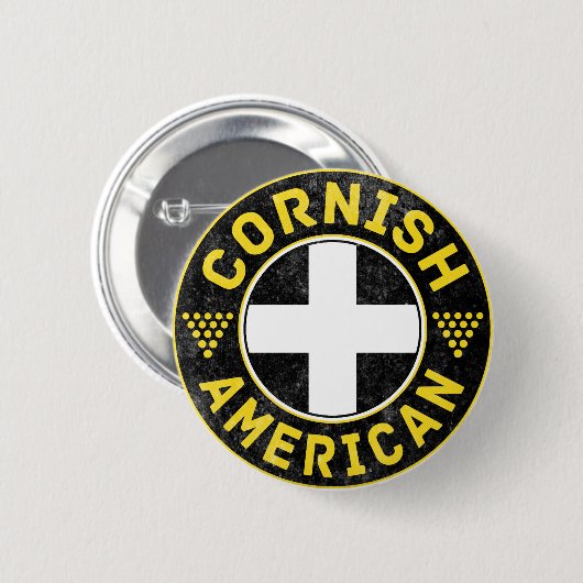 Cornish American Flag Ronde Button 5,7 Cm (Voorkant /achterkant)