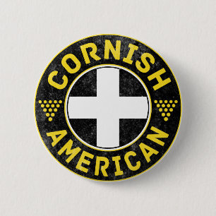 Cornish American Flag Ronde Button 5,7 Cm