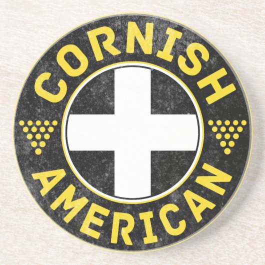 Cornish American Flag Zandsteen Onderzetter (Voorkant)