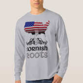 Cornish American Saint Piran's Vlag T-shirt (Voorkant)
