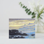 Cornish Beach Sunset Feestdagenkaart (Staand voorkant)