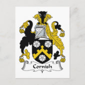 Cornish Family Crest Briefkaart (Voorkant)