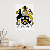 Cornish Family Crest Poster (Keuken)