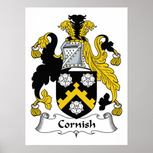 Cornish Family Crest Poster