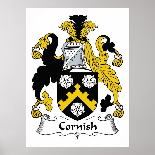 Cornish Family Crest Poster (Voorkant)