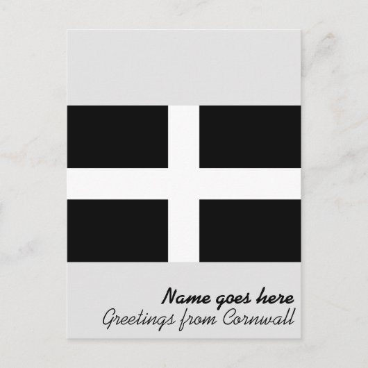 Cornish Flag (Cornwall) (County of England, Vereni Briefkaart (Voorkant)