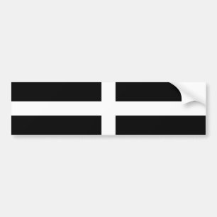 Cornish Flag (Cornwall) (County of England, Vereni Bumpersticker
